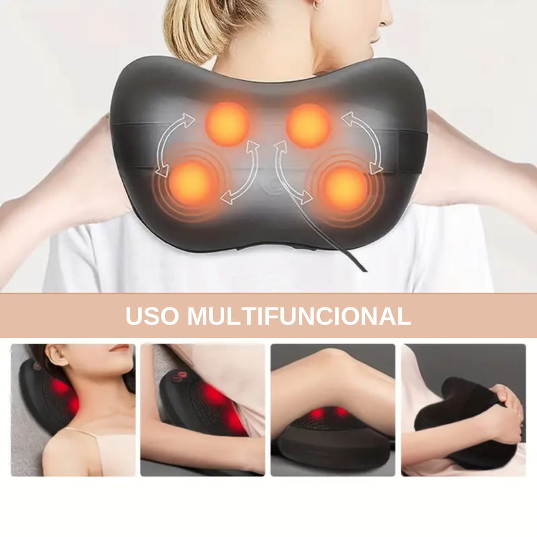 ThermaRelax Pro ™| Almohada de Masaje con Termoterapia y Terapia Magnética