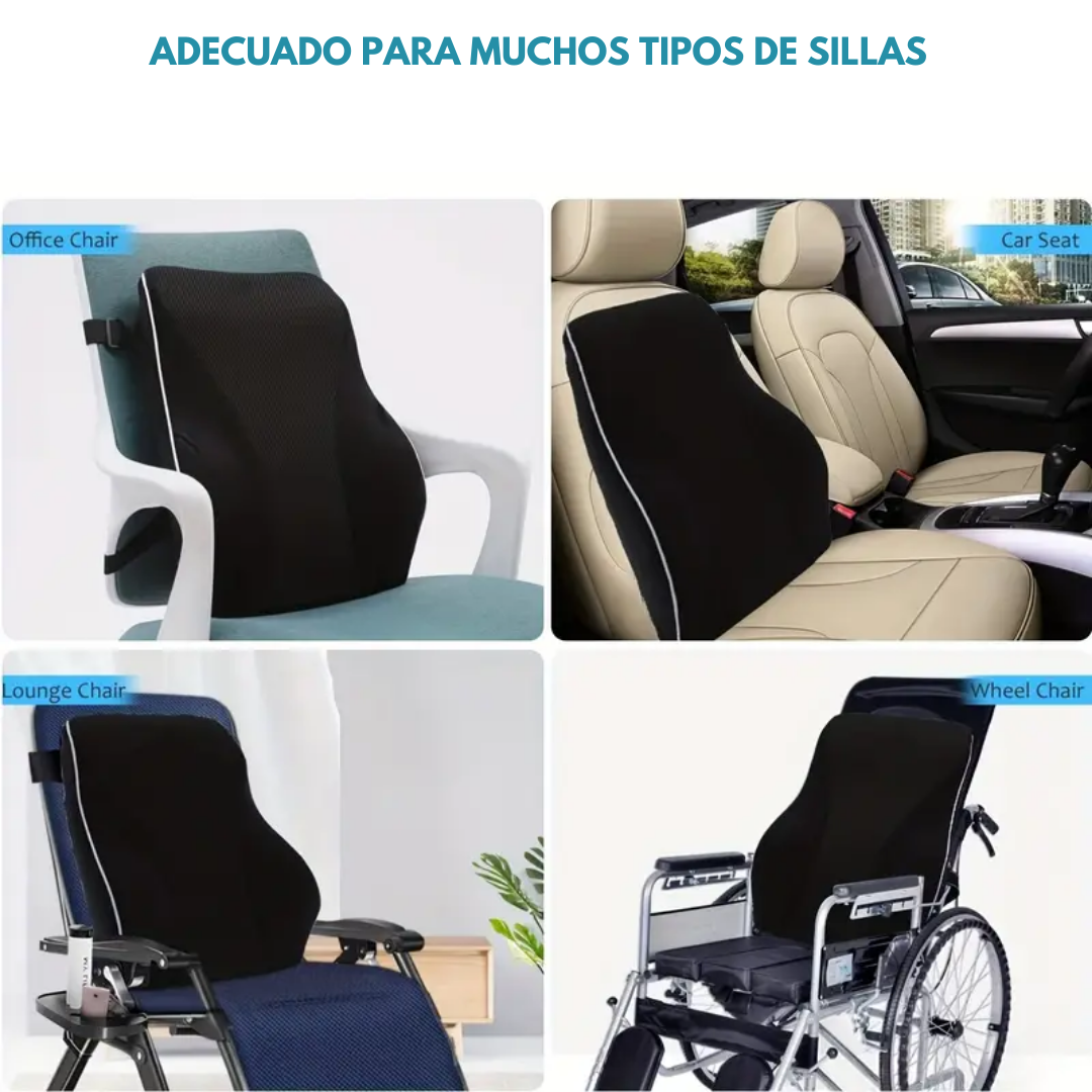 LumbarFlex Support:  : Almohada Ergonómica de Espuma de Memoria para Alivio del Dolor y Corrección de Postura.